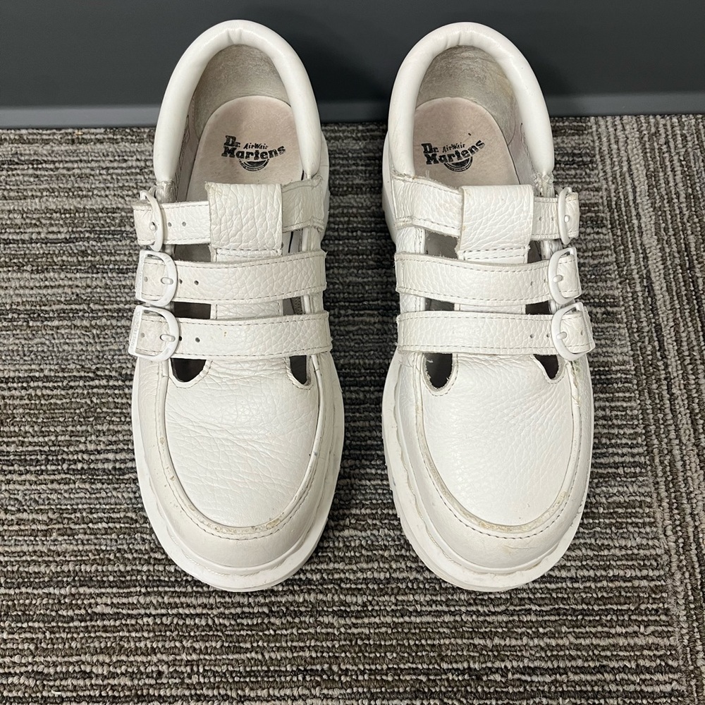 Dr Martens Freya Mary Jane Loafers 7 White